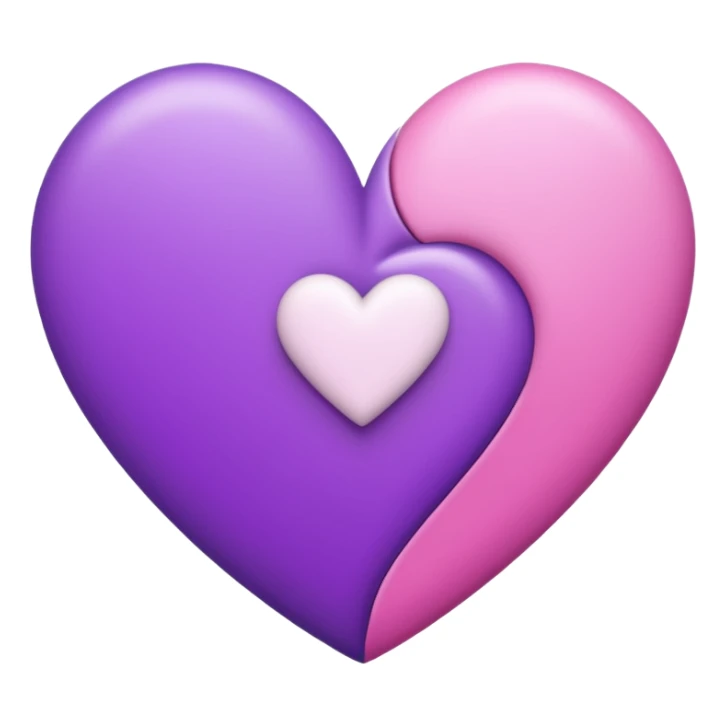 Purple pink and white hearts   sticker