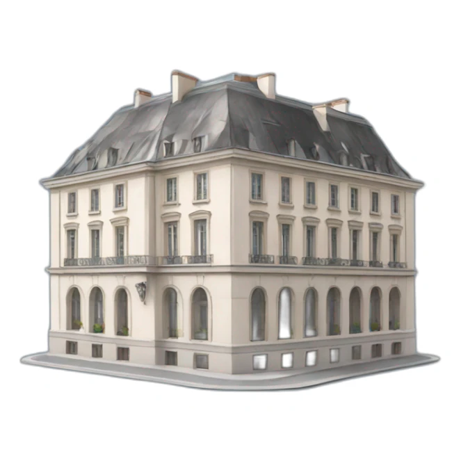 france city hall building sticker