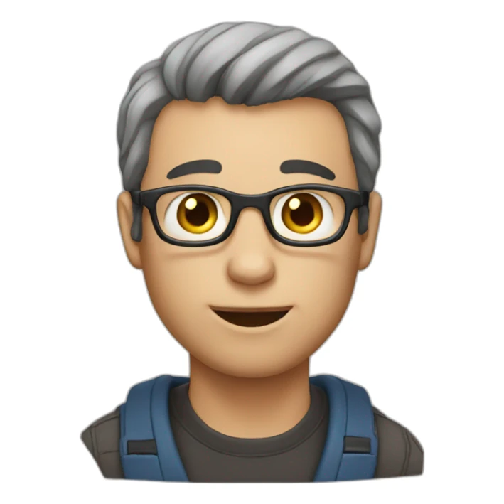 A man who calls a cat sticker