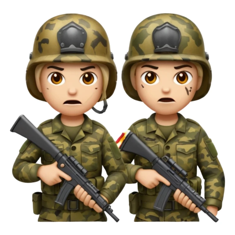 Emojis war soldiers killers sticker