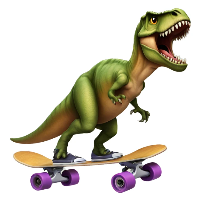 T-Rex on a skate boarded  sticker