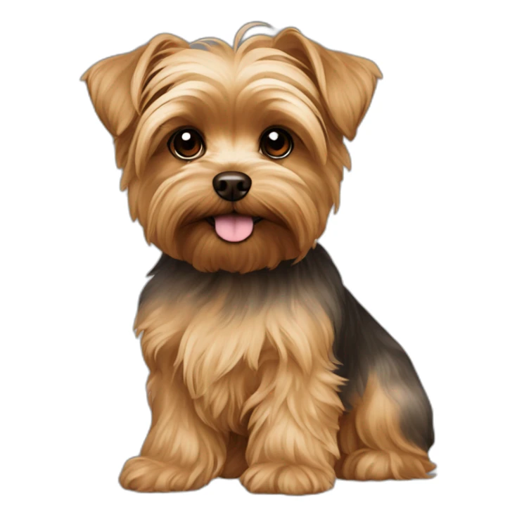 Brownish Maltese yorkie cross sticker