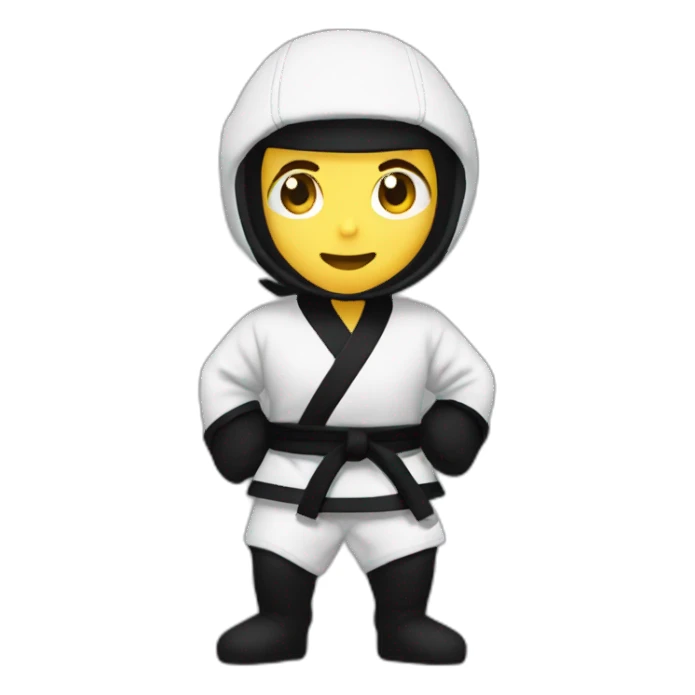 Un ninja judoka en noir sticker
