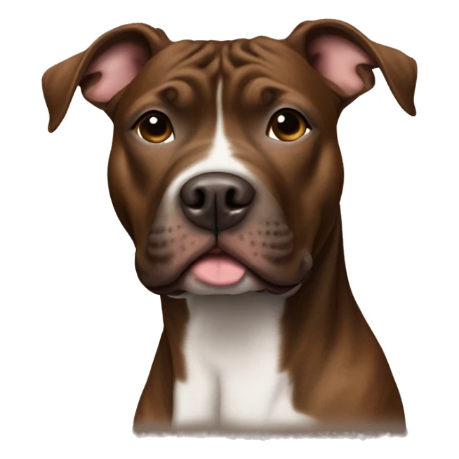 Dog pit bull brown brindle sticker