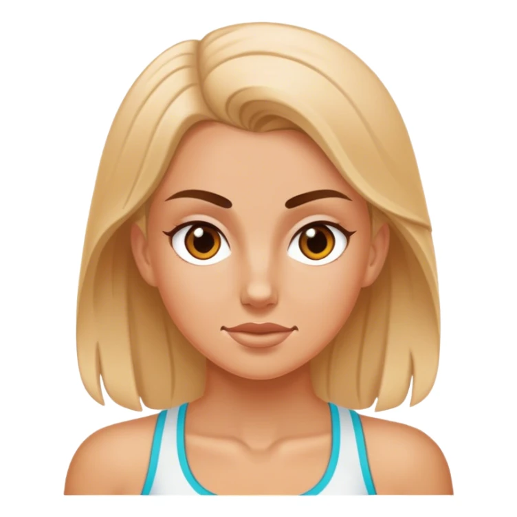 Athletic walking white girl sticker