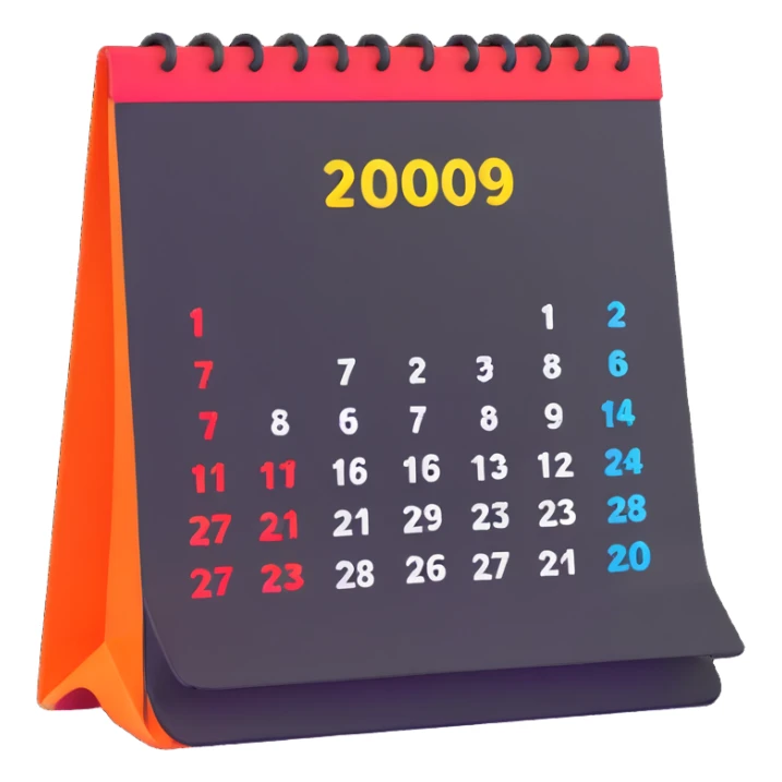 calendar with TODAY marked in bright colors sticker