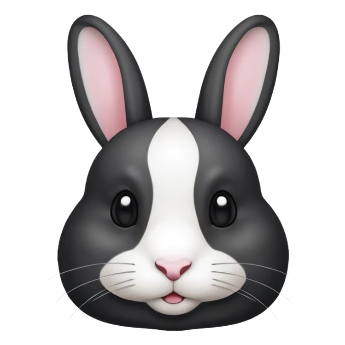black and white dutch rabbit cute (ios7 style) sticker