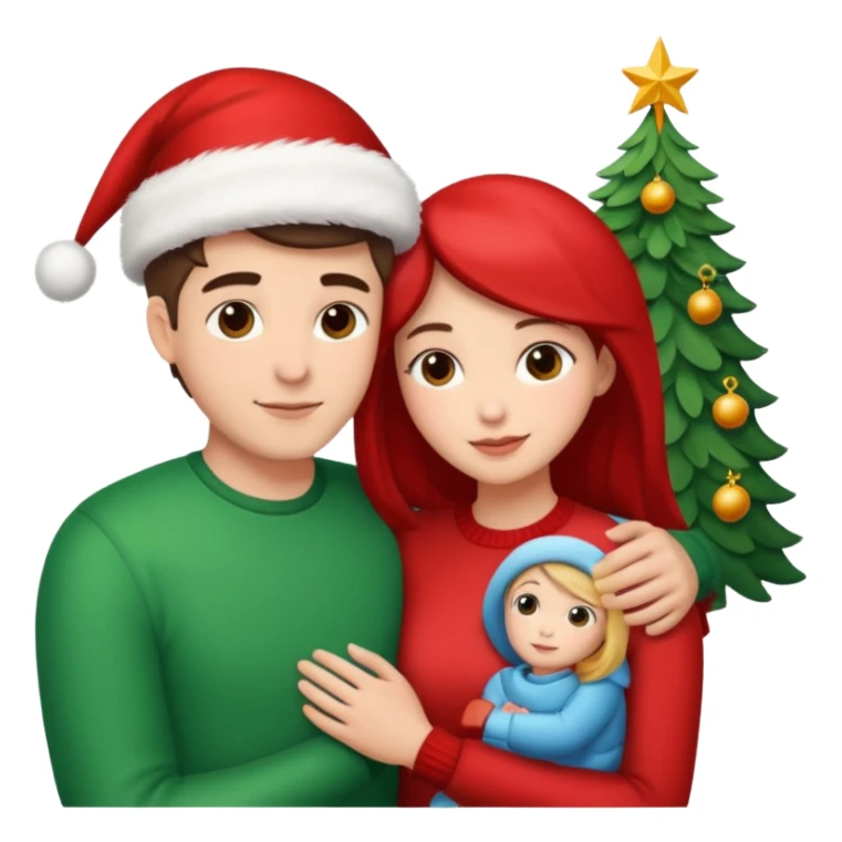 Due che si abbracciano natale sticker
