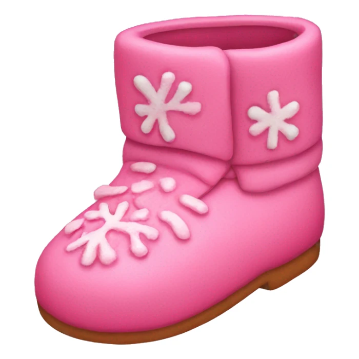 Pink gingerbread slippers sticker