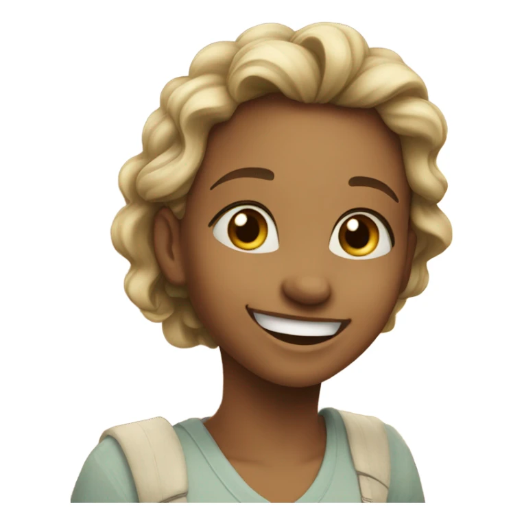 happy girl in home sticker