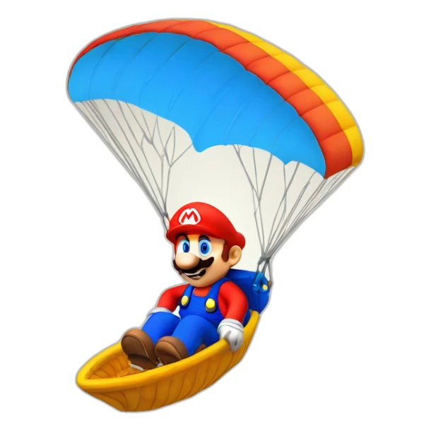 Mario en parapente sticker