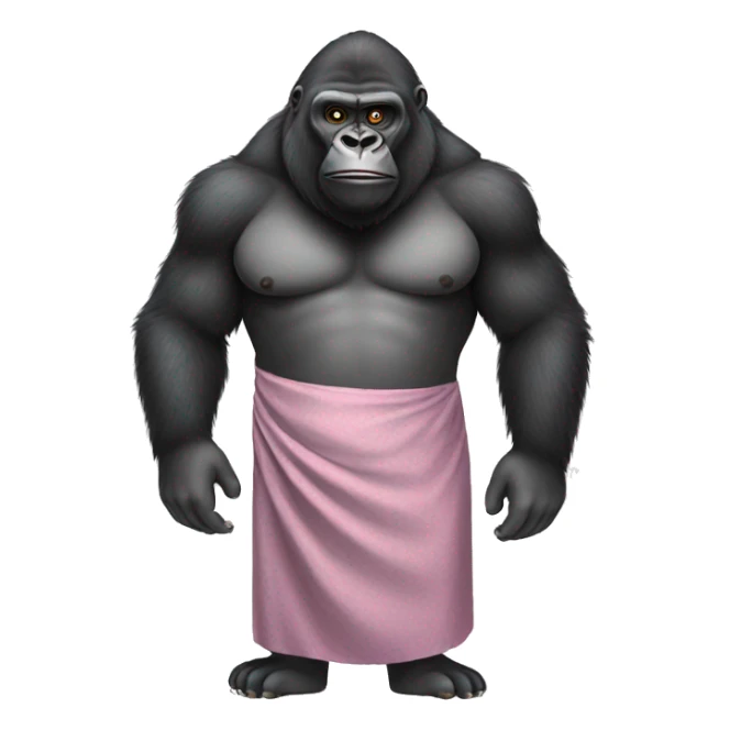 Gorilla wearing a dress sticker