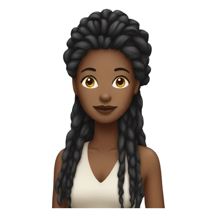 Black woman with long locs sticker