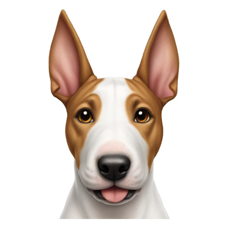 Bull terrier ears standing up  sticker