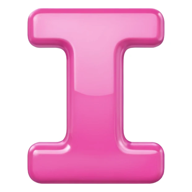 Pink T letter sticker