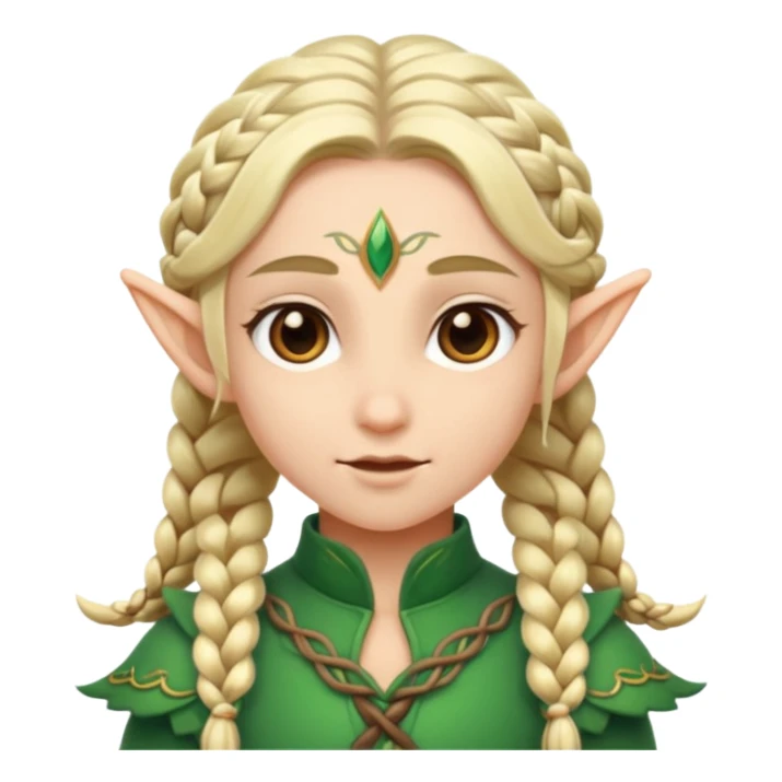 elves with braided hair sticker