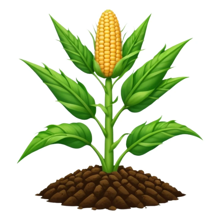 Cây bắp mọc trên đất sticker