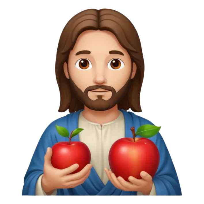 christ god with an apple sticker