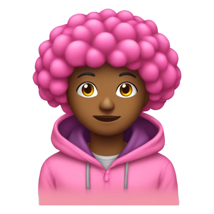 Pink palm puff hoodie sticker