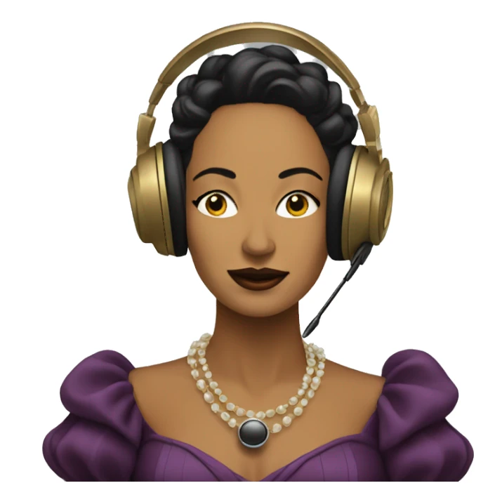 countess listening music sticker