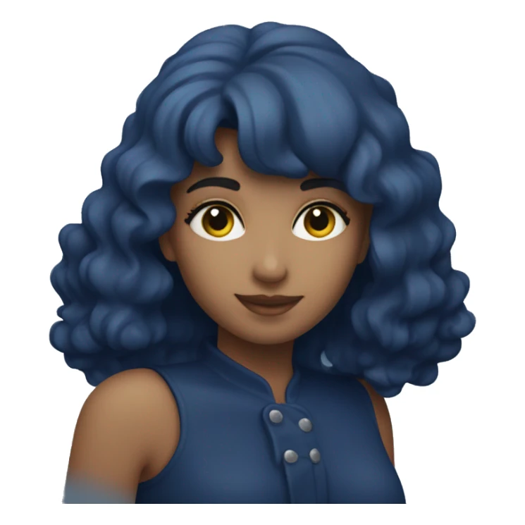 Navy blue matte heart sticker