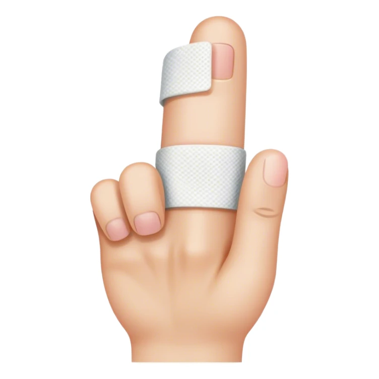 Finger with bandage on it sticker