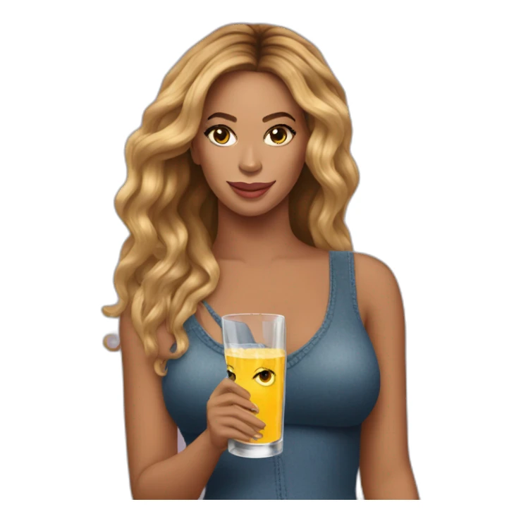 Beyoncé hiding a glass horse sticker