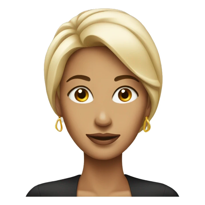 sophisticated woman face sticker