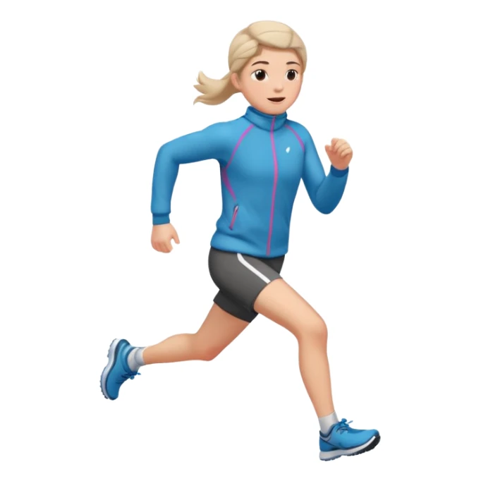 Winter running sticker