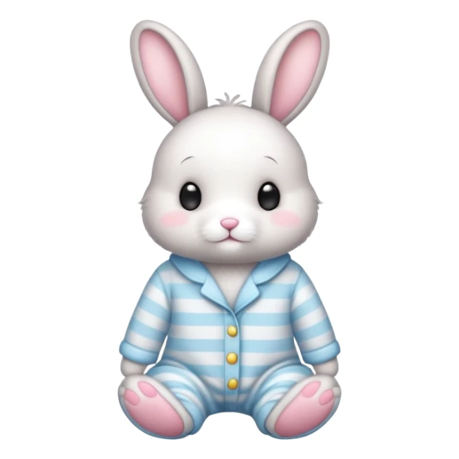 a cute bunny wearing paja sticker
