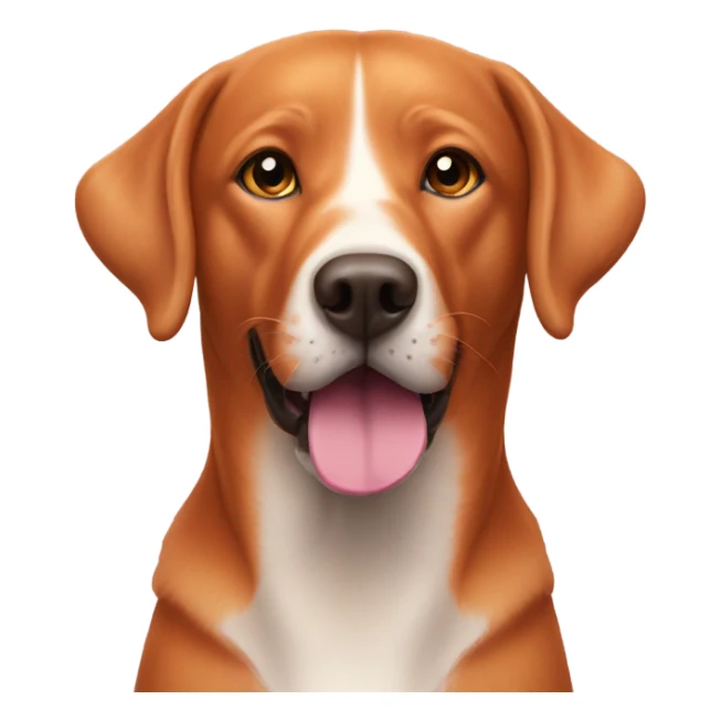 Fox red labrador with pink nose  sticker