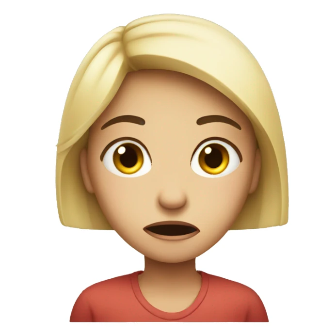 Disgusted girl face sticker