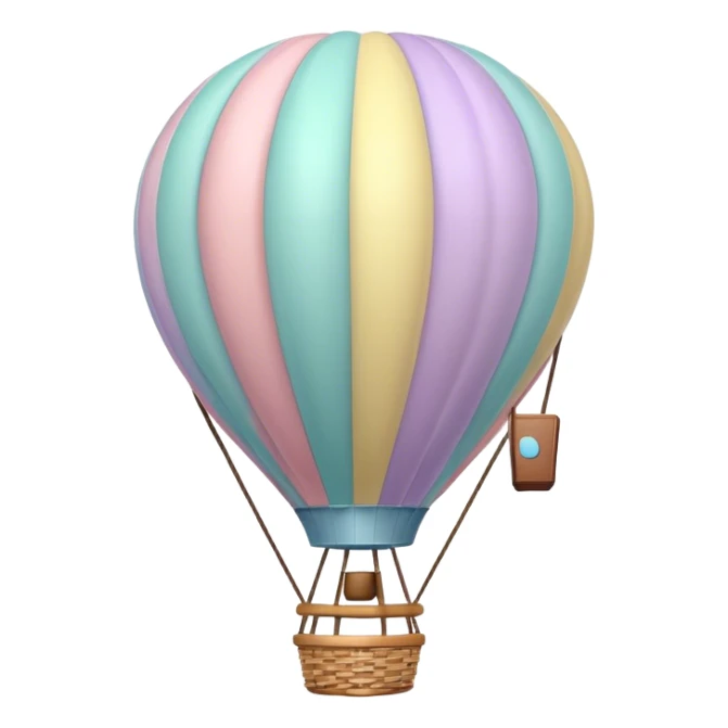 pastel hot air balloon  sticker