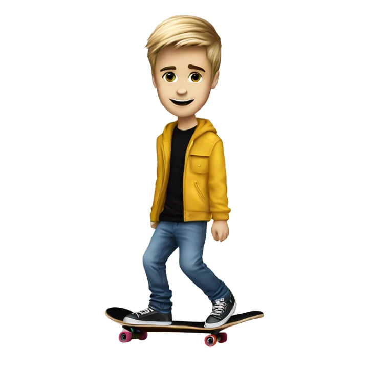 2008 justin bieber on a skateboard sticker