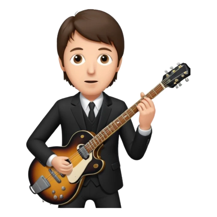 Paul McCartney playing guitar black suit sticker