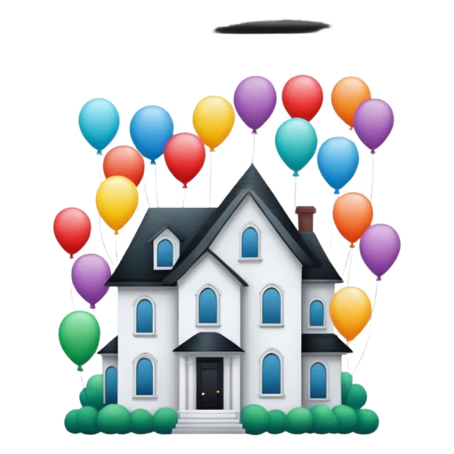 House of balloons sticker