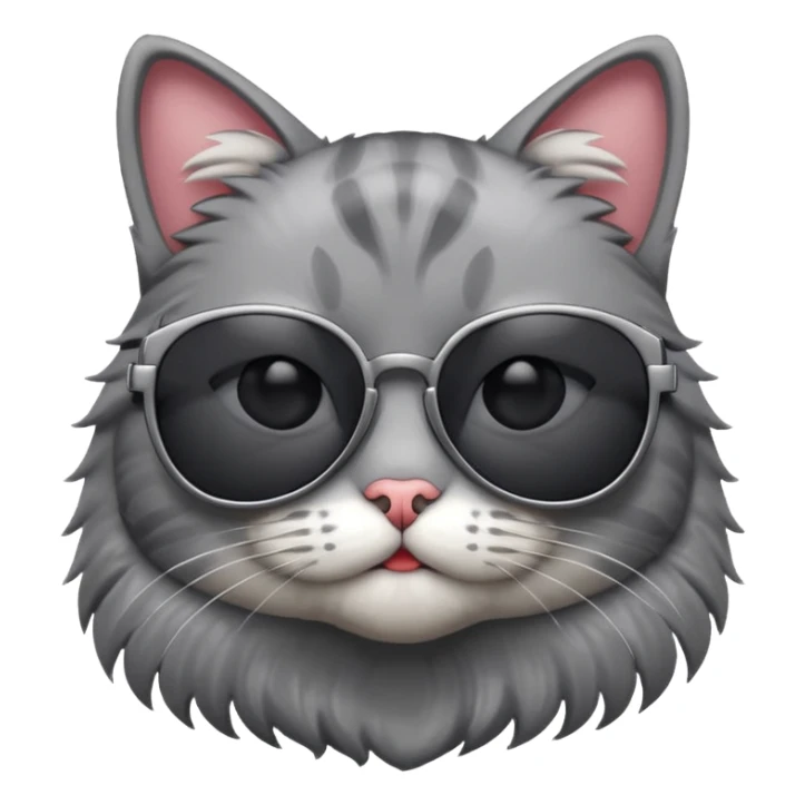 Cat wearing sunglasses sticker