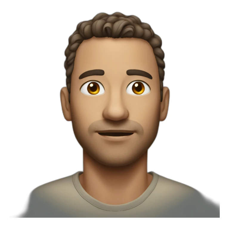 realistic male portrait sticker