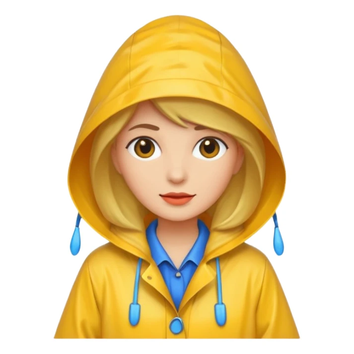 woman wearing a raincoat sticker