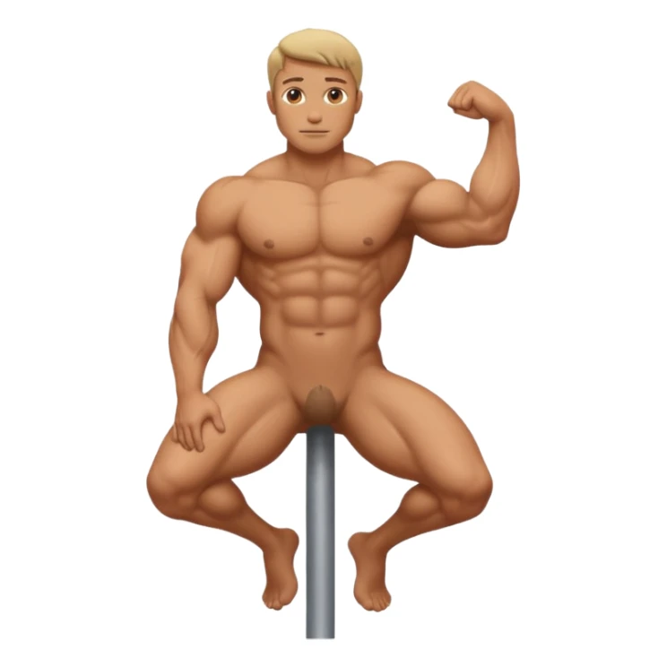 Stripper on a pole naked sticker