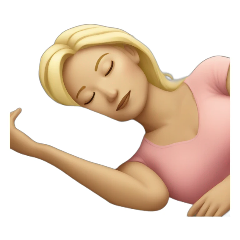 blonde woman sleeping sticker