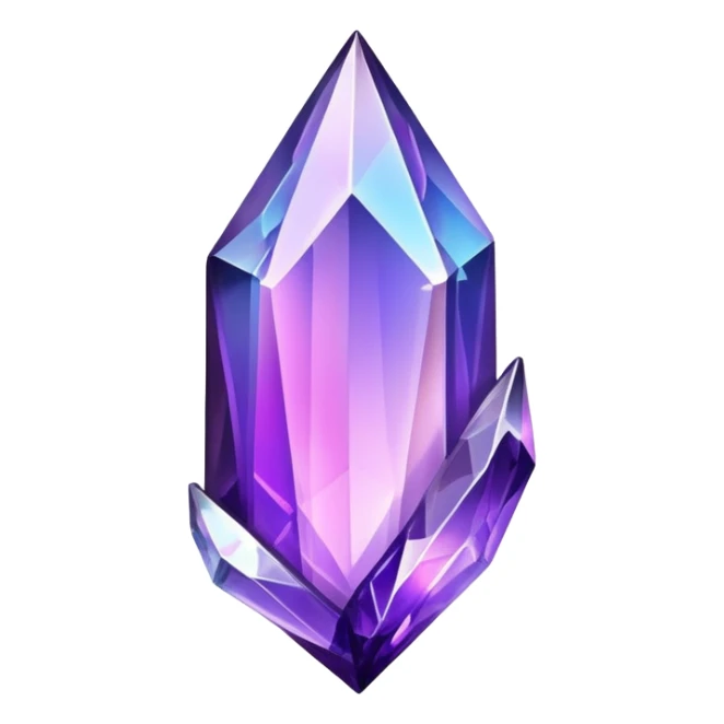 Purple iridescent nebula crystal shard sticker