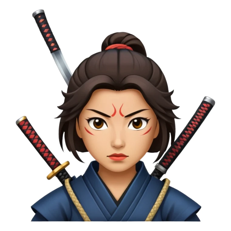 Woman samurai sticker