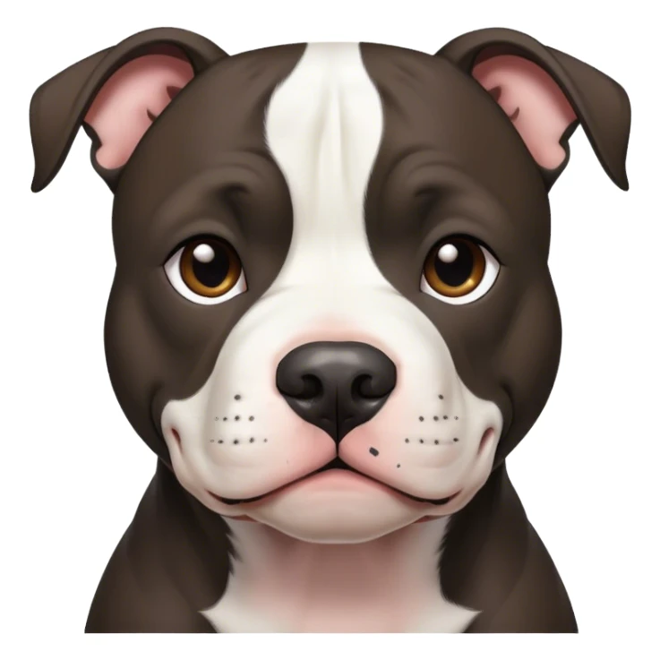 Black and white  pitbull sticker