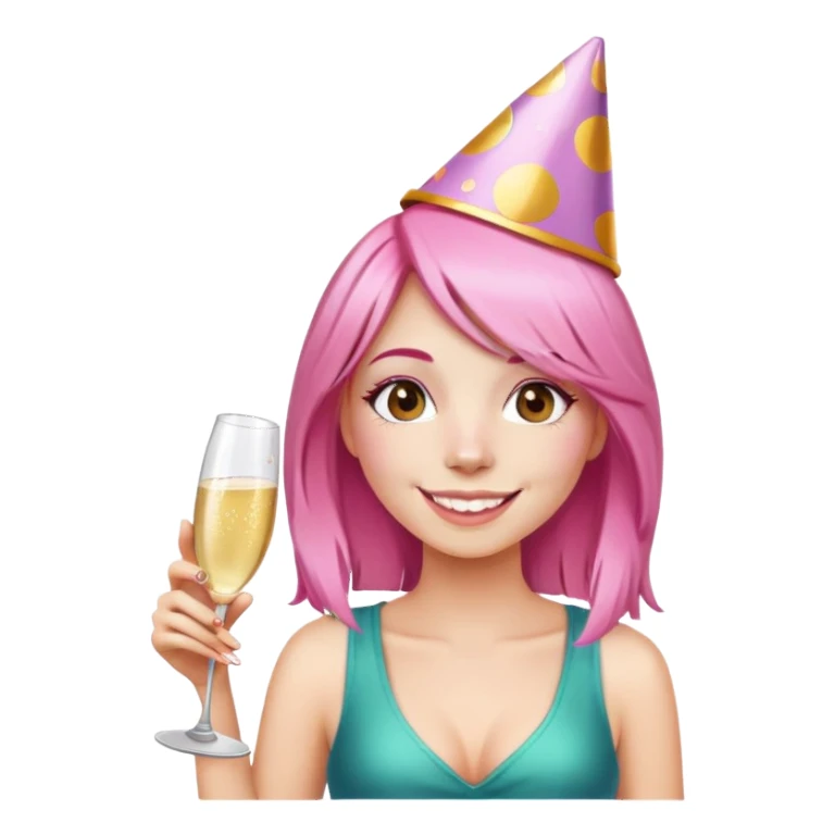 Party girl crazy sticker