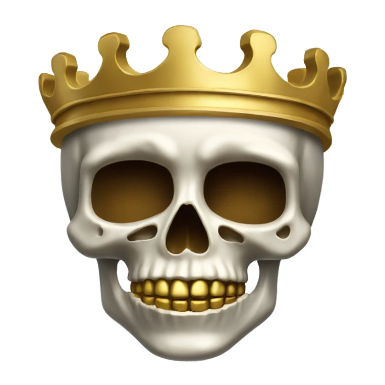 Skull crown gold sticker