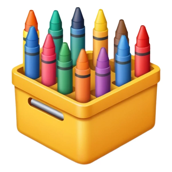A box of crayons sticker