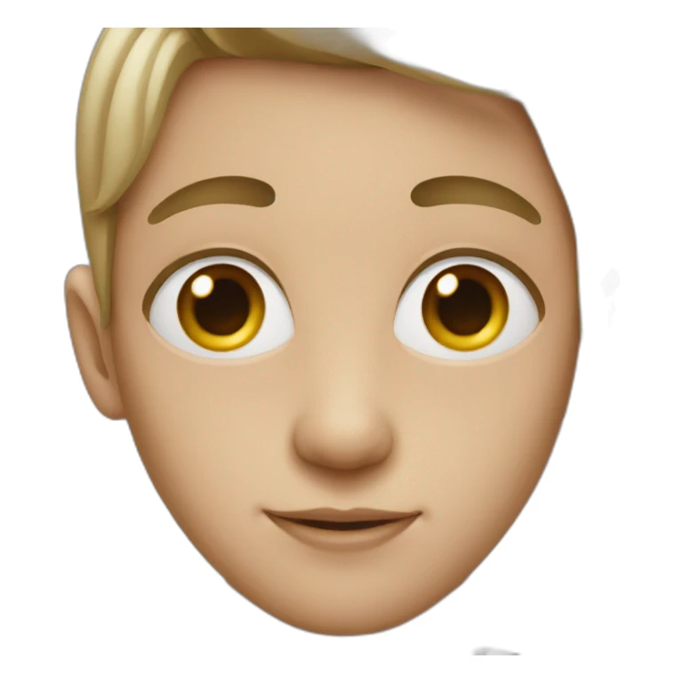 Boy with girl eyes sticker