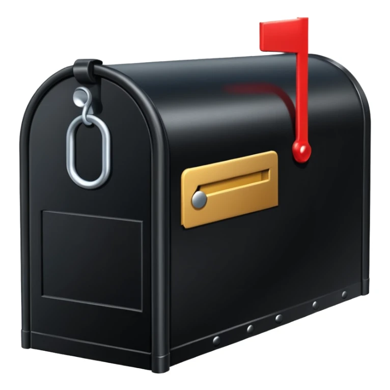 black unified mailbox №90210 on black post sticker