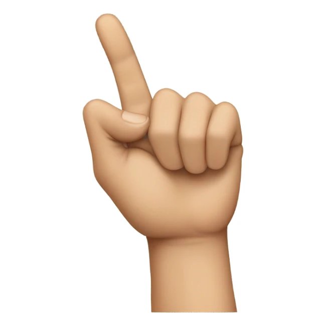 Long finger and point finger Cross sticker